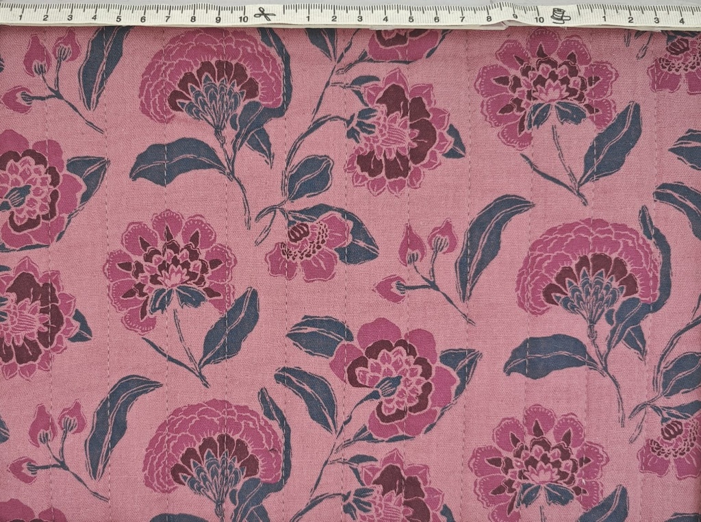 Acolchado reversible marsala