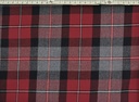 Tartán scot negro gris rojo