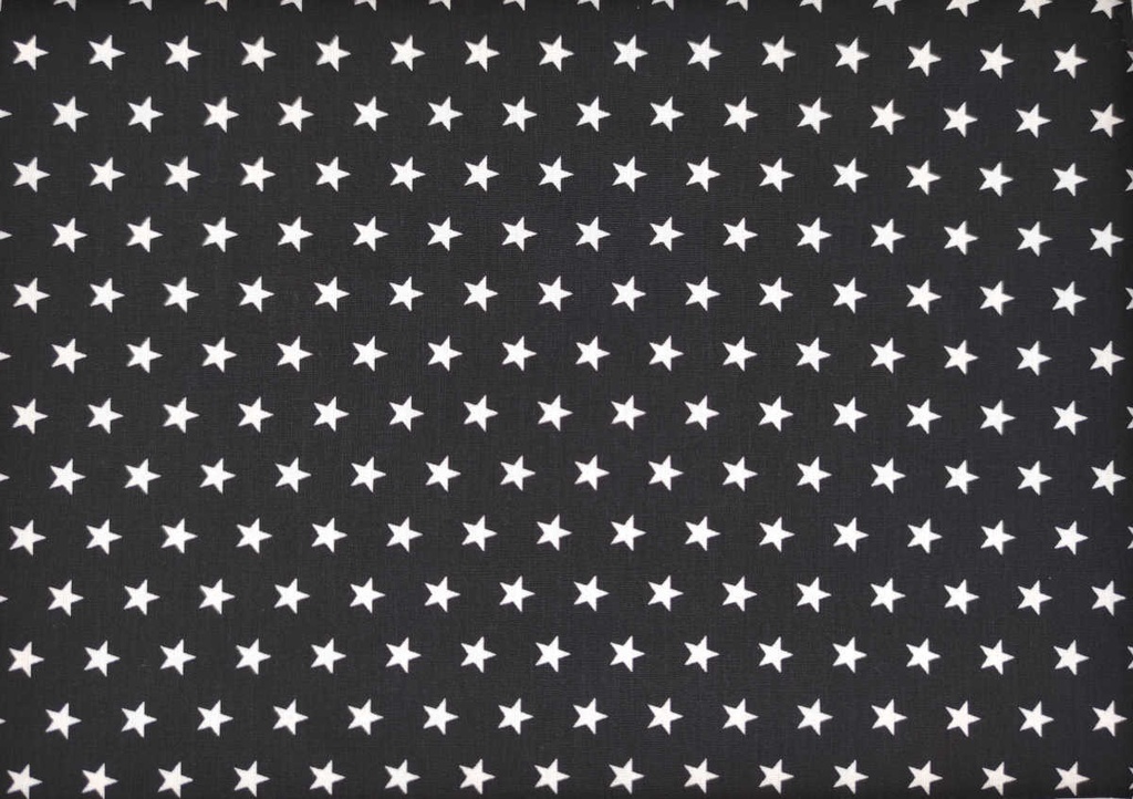 Popelin negro con estrellas