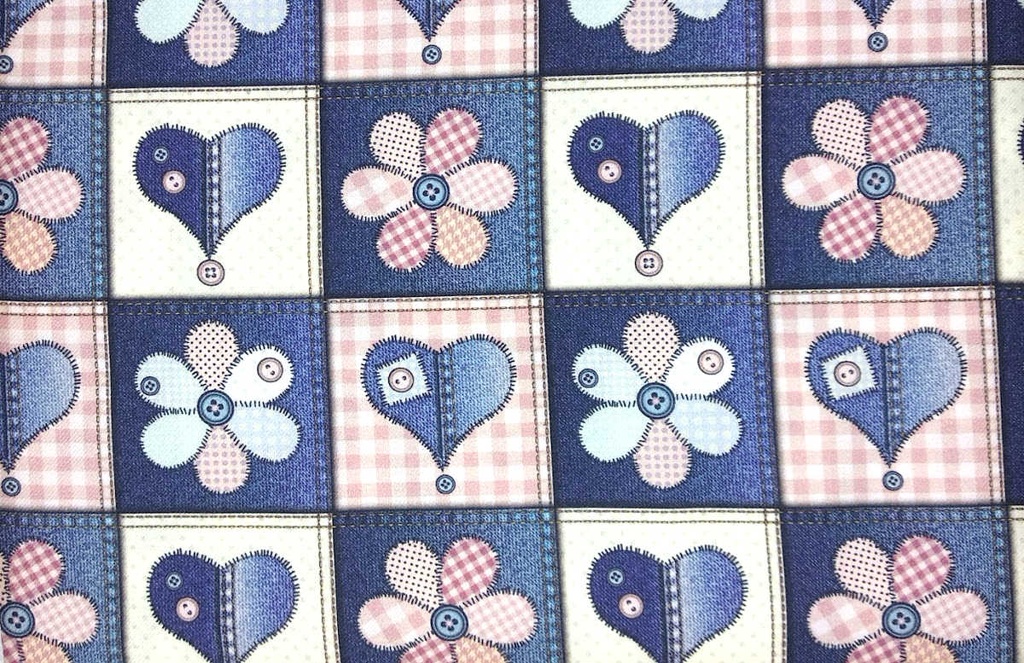 Viella estp. corazones flores multicolor