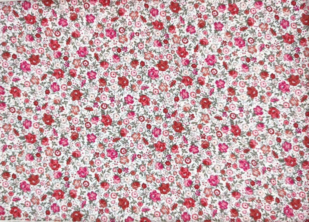 Viella estp. flores blanco roto rosa rojo granate