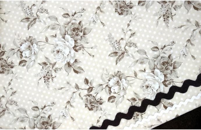 Viella flores lunares beige crema topo