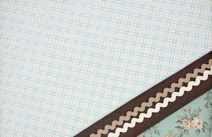 Viella rombo corbatero verde aguamarina beige