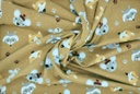 Punto algodón ocre zorros amarillo gris