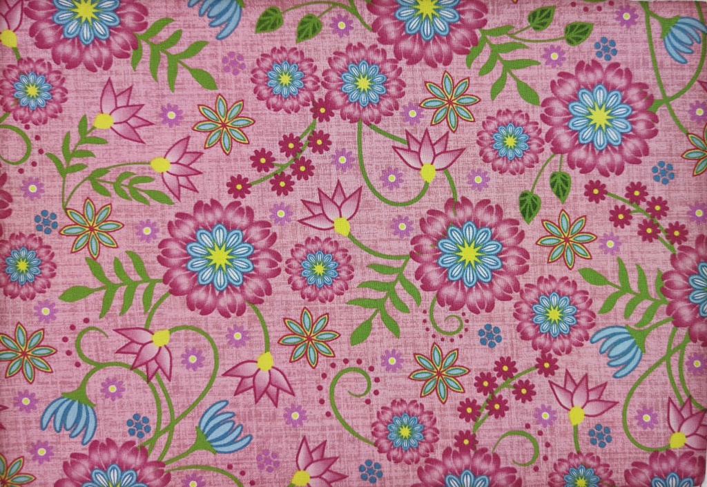 Patchwork  flores rosa rosa marsala