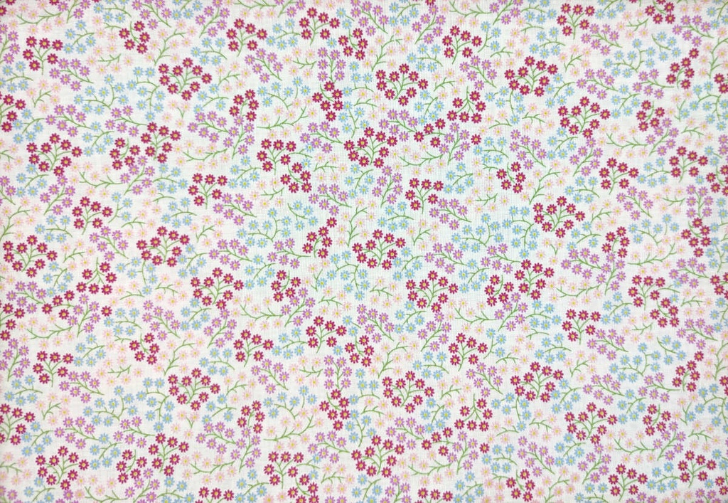 Patchwork  florecita blanco multicolor