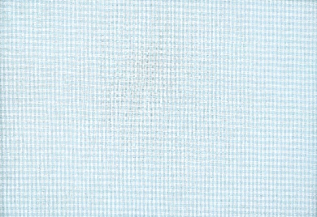 Vichy algodón  blanco verde menta