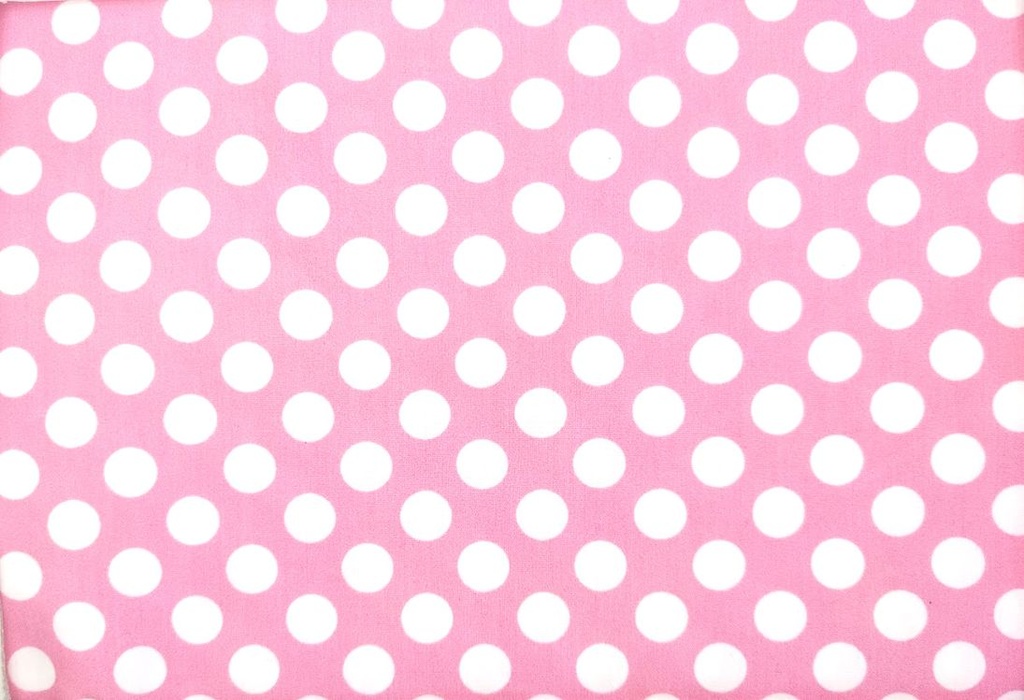 Topos popelín rosa y blanco