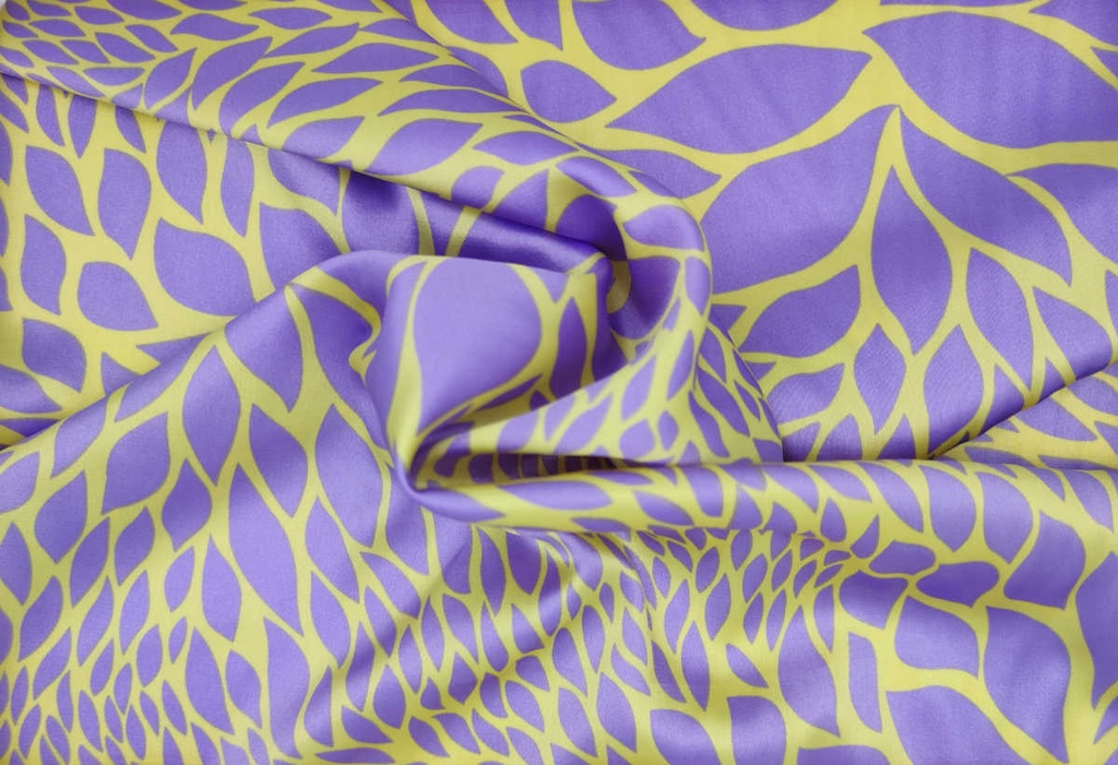 Satén simétricos malva amarillo