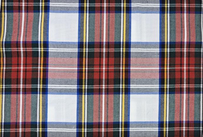 Escoces cuadros blanco rojo verde