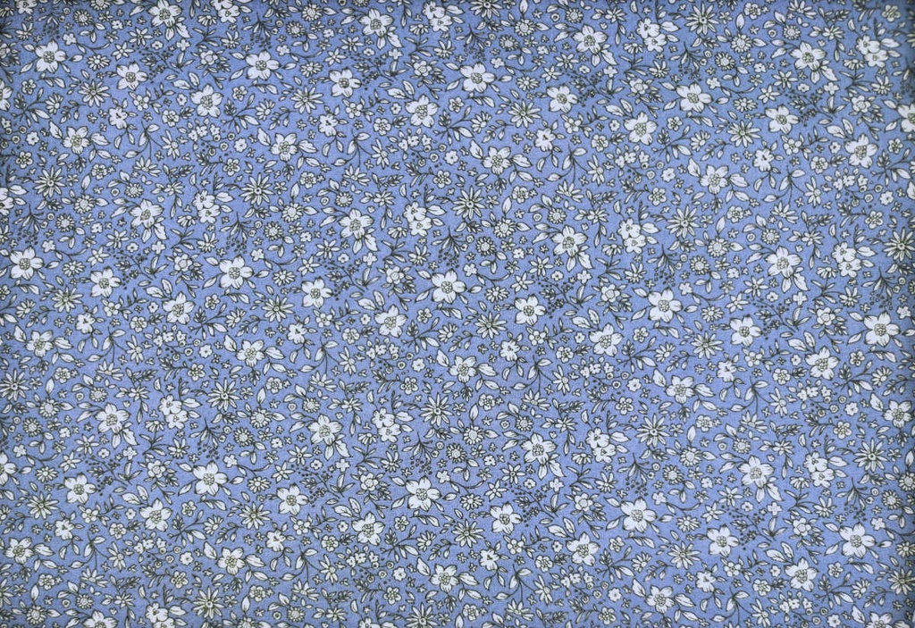 Voile estp. flores azul gris perla blanco