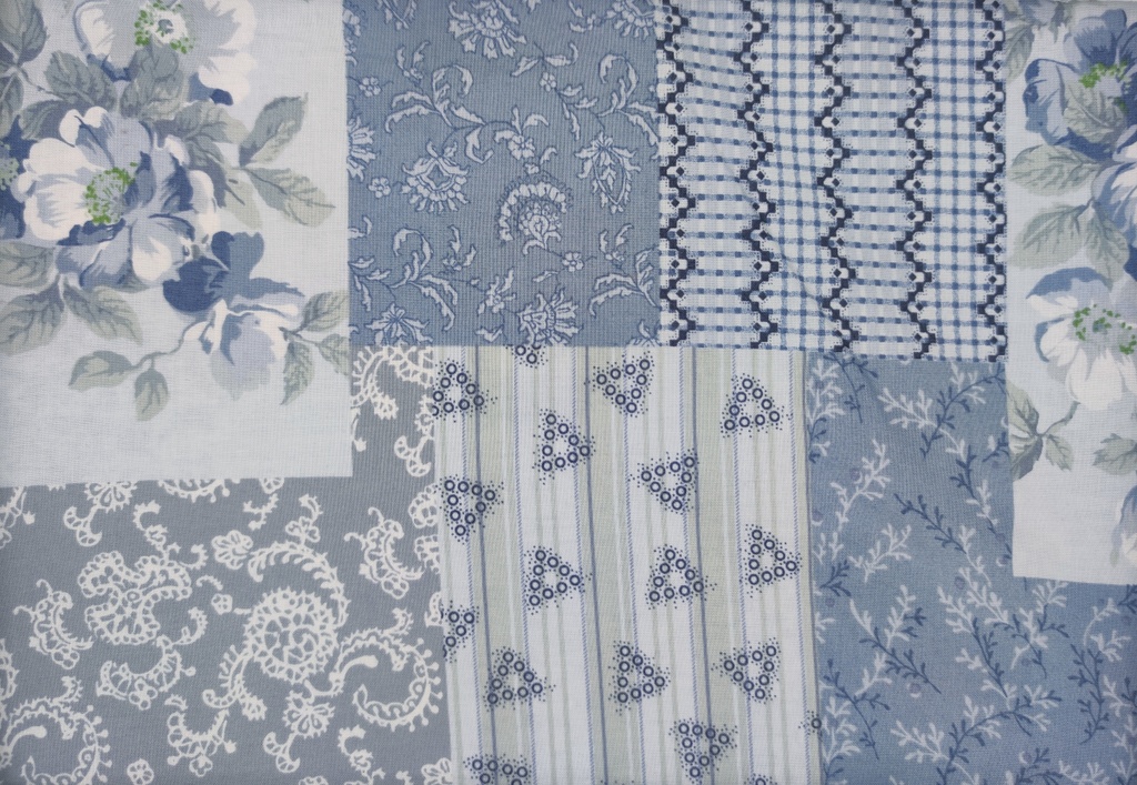 Patchwork japones   gris medio