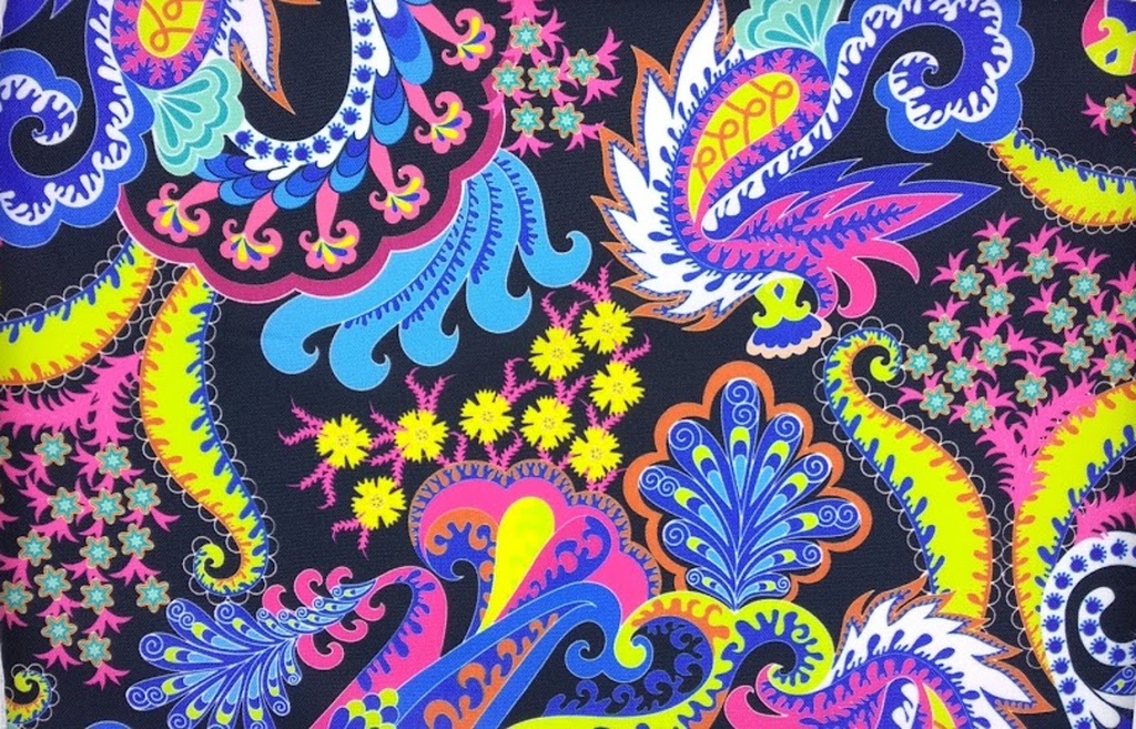 Strech pasley negro multicolor