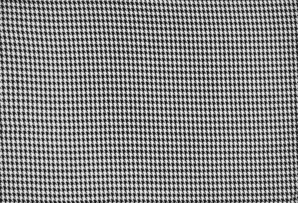 Estambre pata de gallo blanco negro