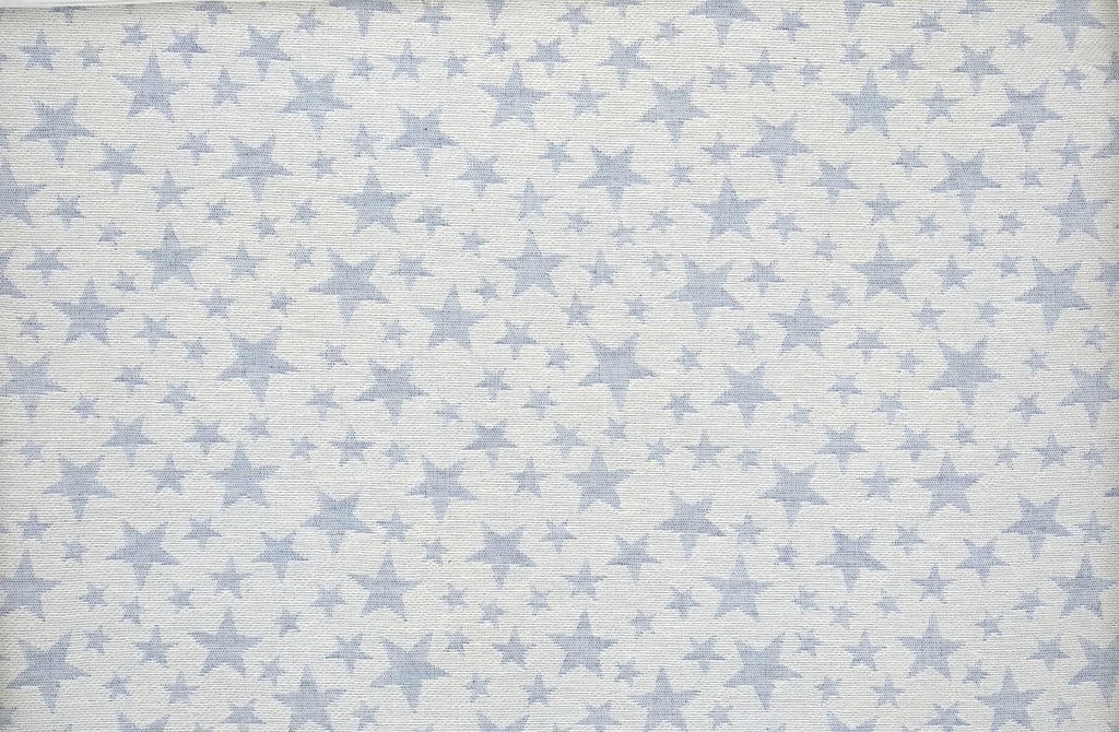 Jacquard estrella azul celeste blanco