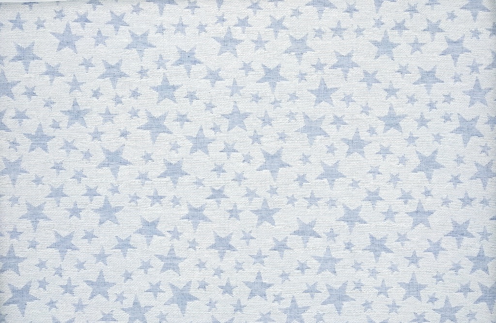 Jacquard estrella azul celeste blanco