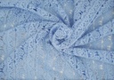 Guipur flores azul celeste