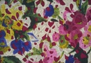Guipur flores crudo verde fucsia