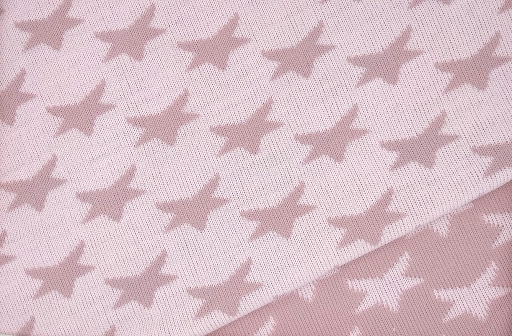 Punto tricotado estp. estrellas rosa