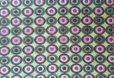 Jacquard fantasía círculos negro verde fucsia