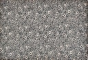 Algodón flores gris meteorito nude