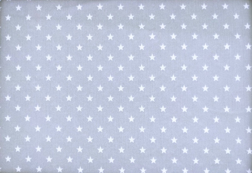 Piqué gris estrella blanca