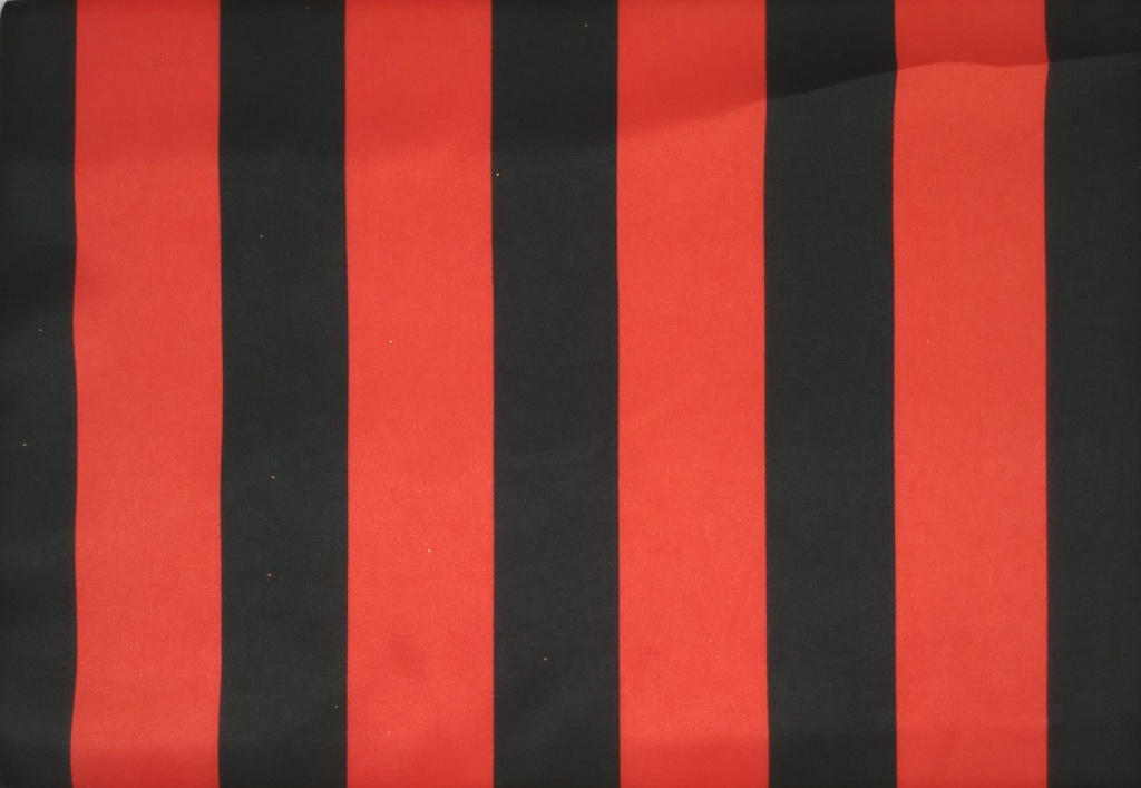 Raso rayas pirata rojo y negro