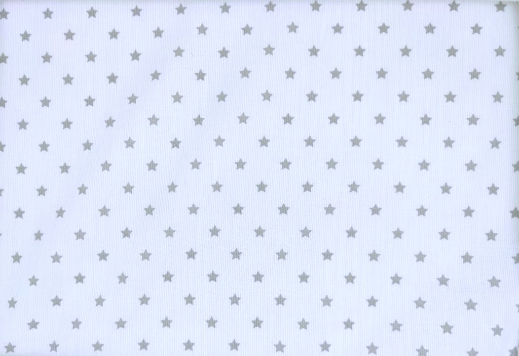 Piqué blanco estrella gris