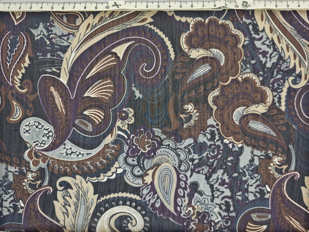 Georgette pasley marron, beige