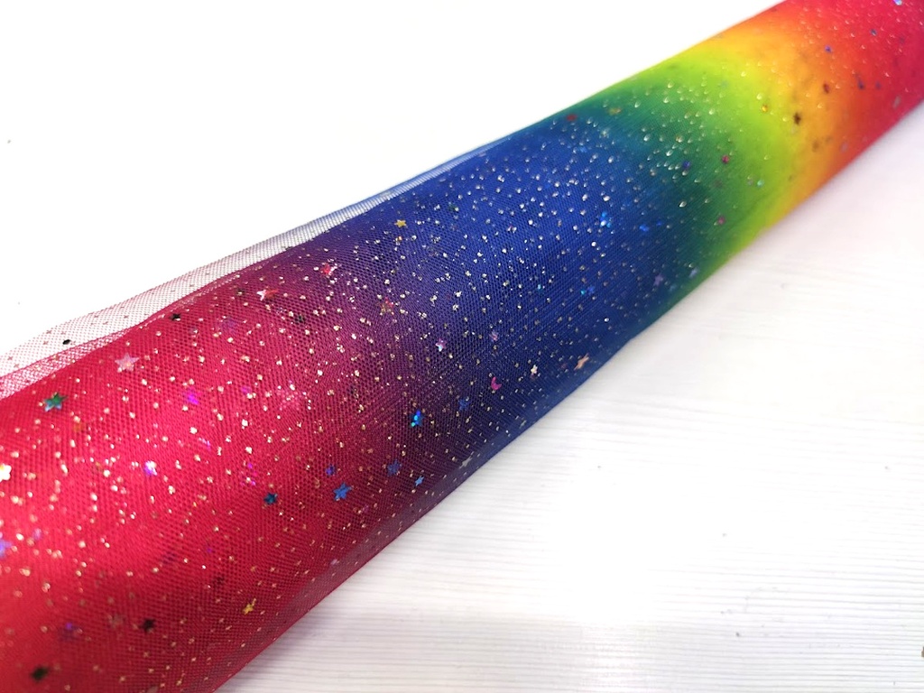 Tul multicolor estrellas