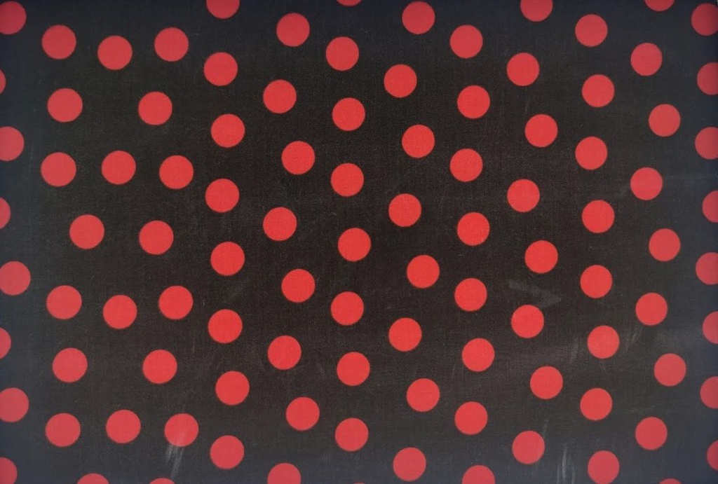 Popelin topos negro y rojo