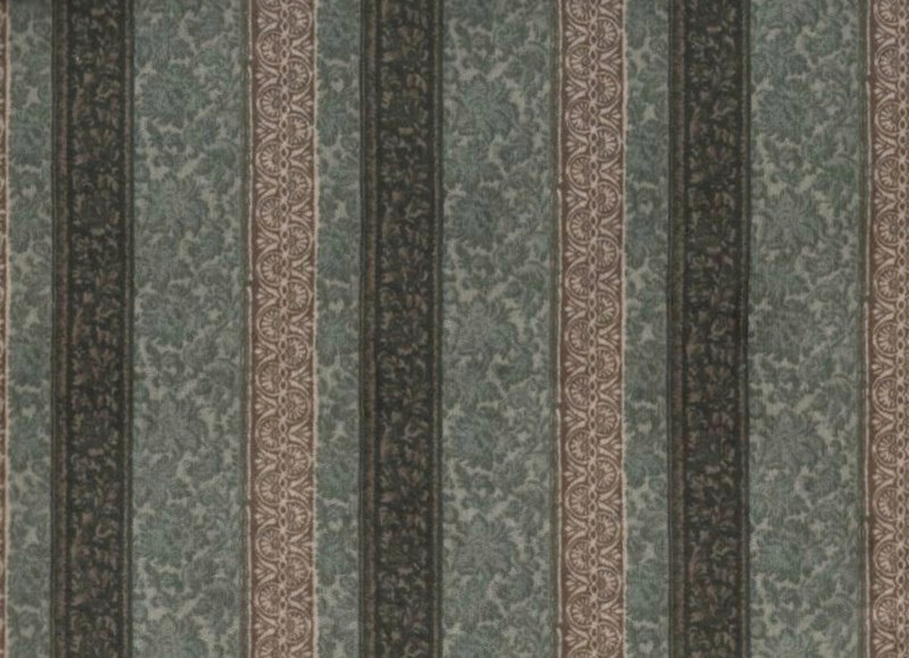 Terciopelo franjas verde y beige