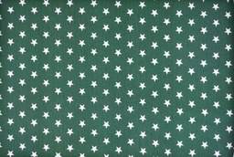 Popelin verde botella con estrellas.