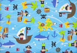 [Color Fridays] Algodón turquesa con piratas