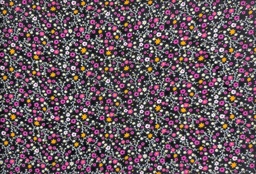 [Viscosa estp. julia] Viscosa flores negro multicolor