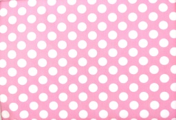 [mickey] Topos popelín rosa y blanco