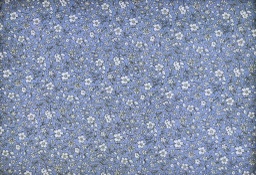 [VE472] Voile estp. flores azul gris perla blanco