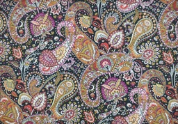 [eira] Punto lycra pasley negro ocre naranja
