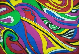 Raso psicodelias multicolor