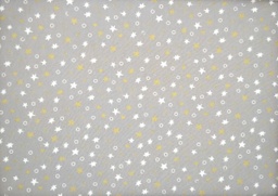 [Noel-17063] Navideño estrellas gris y amarillo