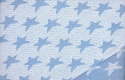 [2801] Punto tricotado estrellas azul
