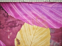[593] Saten hojas ocre granate y fucsia