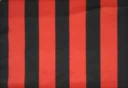 Raso rayas pirata rojo y negro