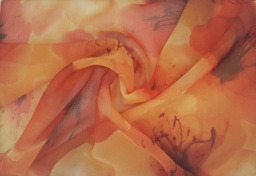 Gasa flores naranja