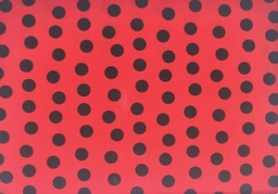 Topos popelín rojo y negro