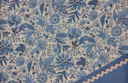Franela lana con flor azul