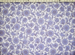 Viella blanca flores pasley azul﻿