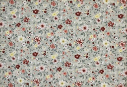 [66468] Algodón topo flores multicolor