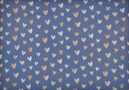 [24212-15PL] Popelin azul con corazones