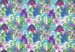 [24215-10pl] Popelin perritos